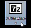 Screenshot spuštění instalace 7-zip